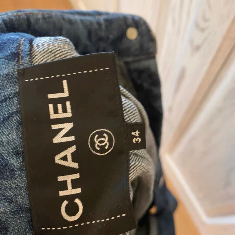 CHANEL牛仔套裝衣服34碼，褲子36碼-3