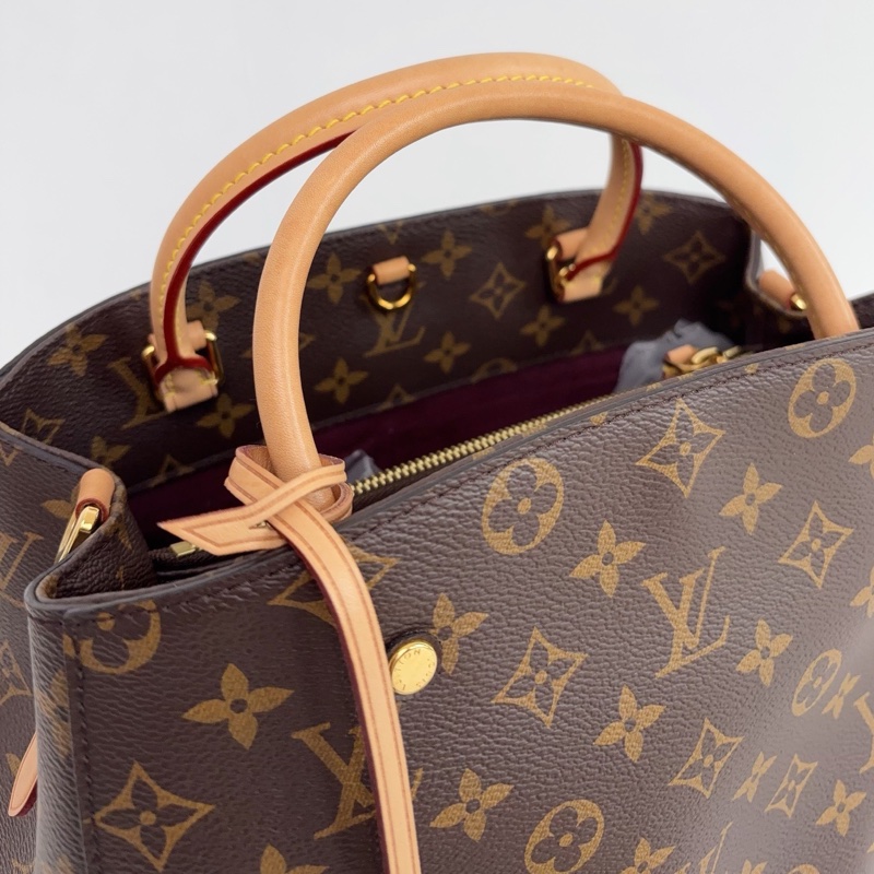【近新閒置品】Louis Vuitton路易威登 LV 老花17年中號MONTAIGNE蒙田包-8