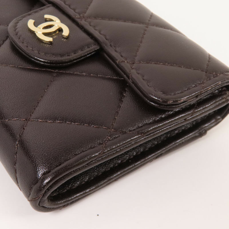 CHANEL 羊皮皮革Card Case金扣卡套-4