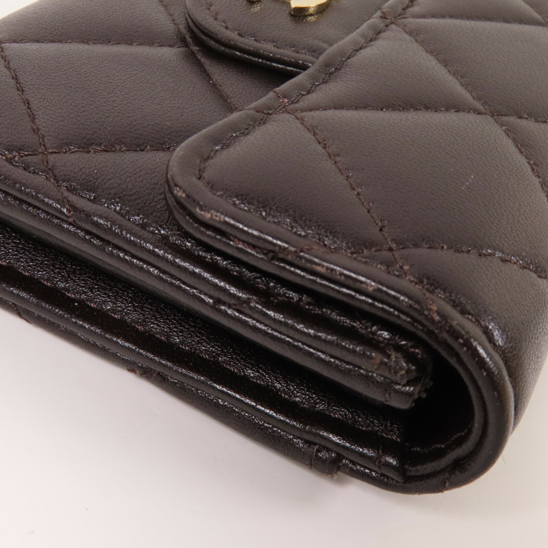 CHANEL 羊皮皮革Card Case金扣卡套-5