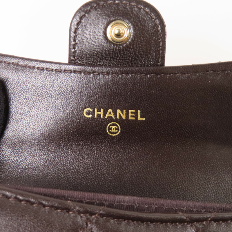 CHANEL 羊皮皮革Card Case金扣卡套-10