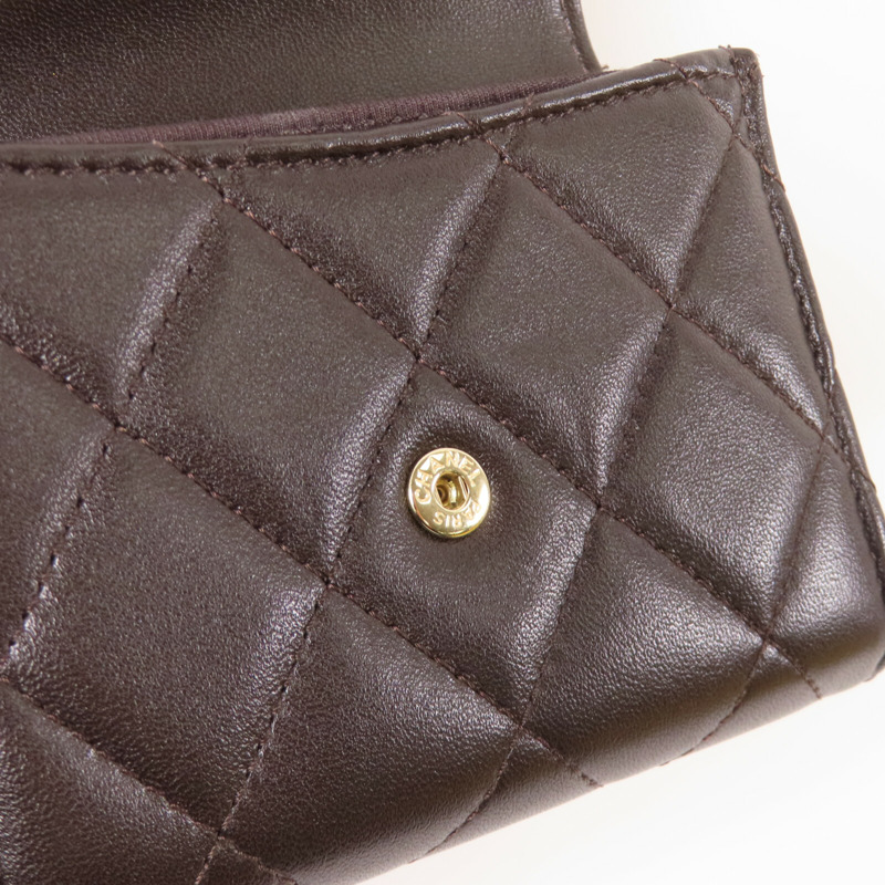 CHANEL 羊皮皮革Card Case金扣卡套-11