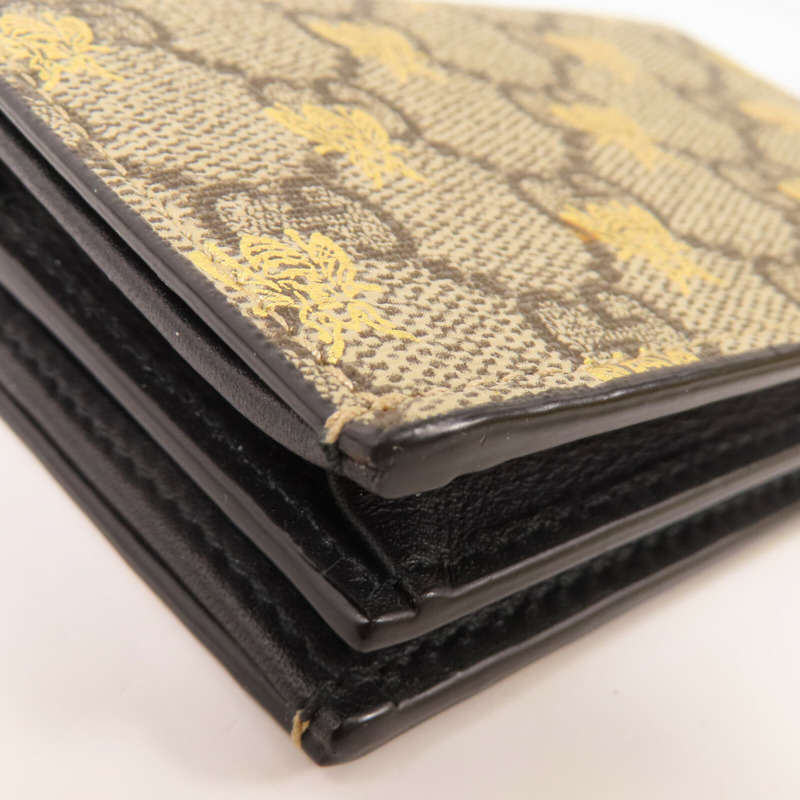GUCCI 塗層帆布Bee Card Case金扣零錢包/卡套-4