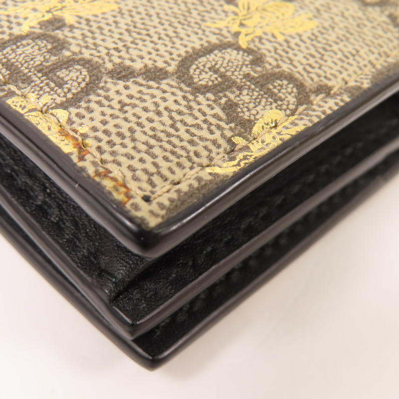 GUCCI 塗層帆布Bee Card Case金扣零錢包/卡套-5