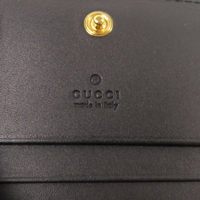 GUCCI 塗層帆布Bee Card Case金扣零錢包/卡套-9