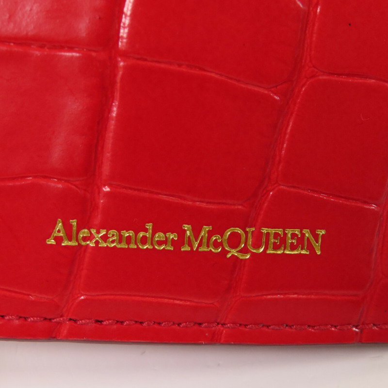 Alexander McQueen 皮革Alexander McQueen Card Case金扣卡套-8