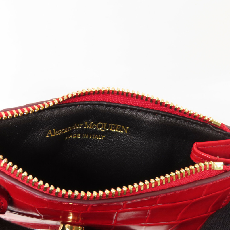Alexander McQueen 皮革Alexander McQueen Card Case金扣卡套-10