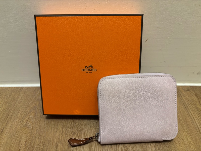 Hermes 絲巾短夾-夢幻紫x牛仔女孩-0