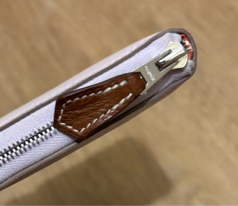 Hermes 絲巾短夾-夢幻紫x牛仔女孩-15