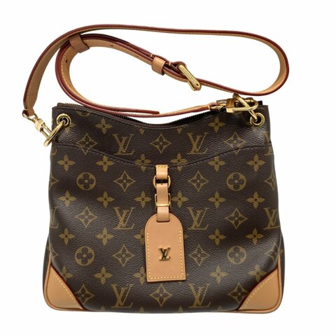 LOUIS VUITTON 路易威登 ODEON NM PM M45354 單肩包 PVC帆布 老花 棕色