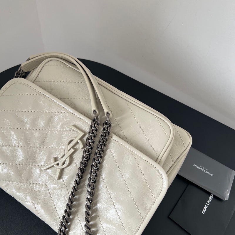 ✨聖羅蘭 Niki白色中號 新款D扣 99新🤍-5