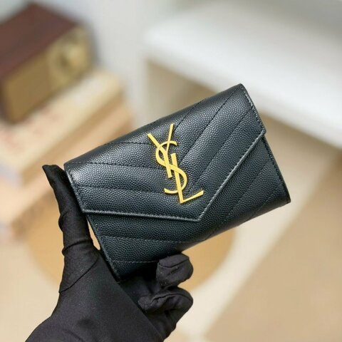 🏷YSL 聖羅蘭．魚子醬卡夾零錢包/客人寄賣