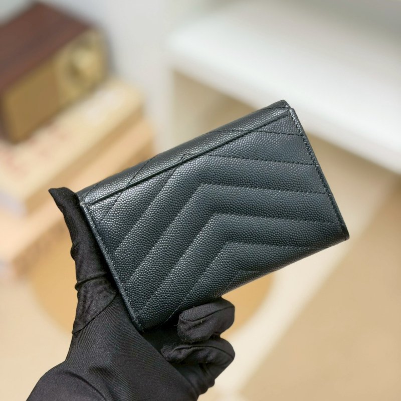 🏷YSL 聖羅蘭．魚子醬卡夾零錢包/客人寄賣-1