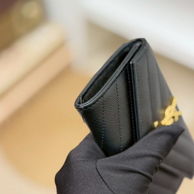 🏷YSL 聖羅蘭．魚子醬卡夾零錢包/客人寄賣-4