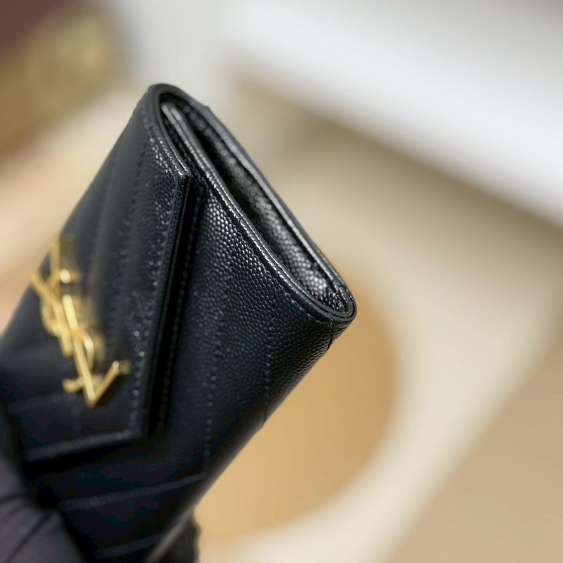 🏷YSL 聖羅蘭．魚子醬卡夾零錢包/客人寄賣-5
