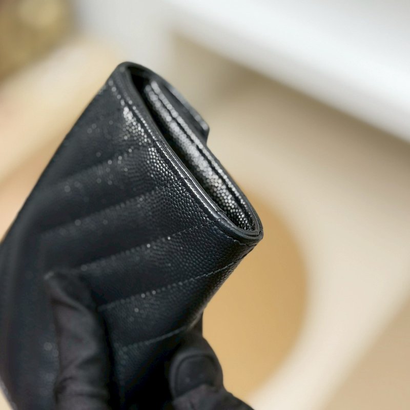 🏷YSL 聖羅蘭．魚子醬卡夾零錢包/客人寄賣-7