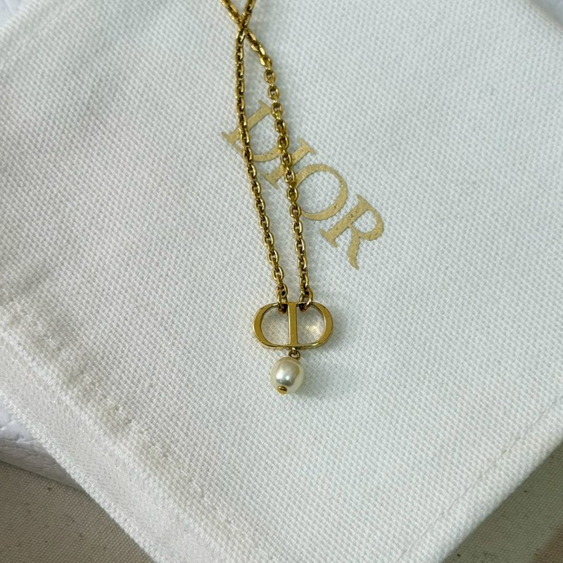 🏷Dior 迪奧．Petit CD 珍珠項鍊-3