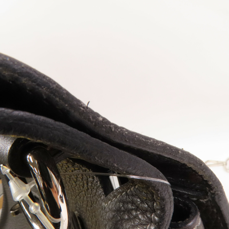 HERMES Clemence皮革Jypesiere 37銀扣肩背袋Etain-13