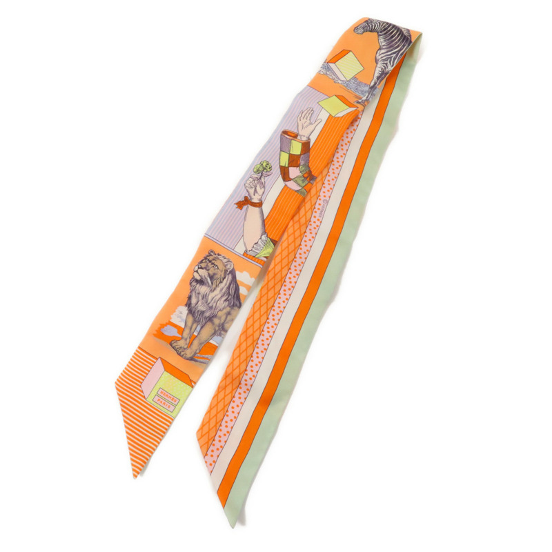 HERMES 絲質Twilly絲巾-0