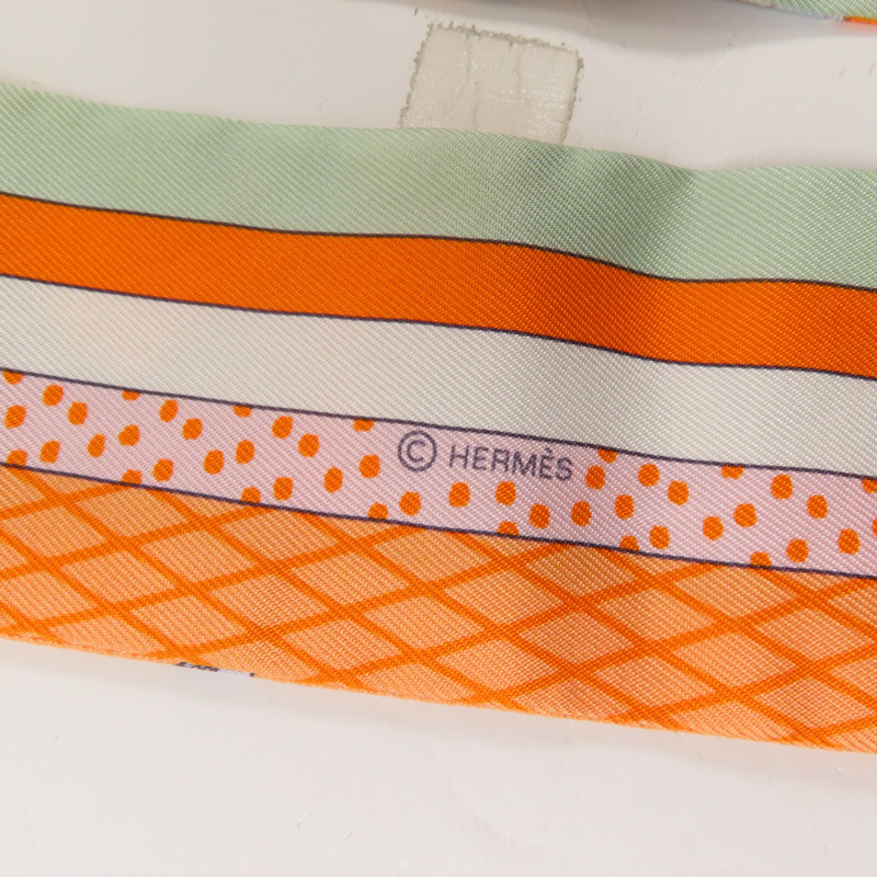 HERMES 絲質Twilly絲巾-5
