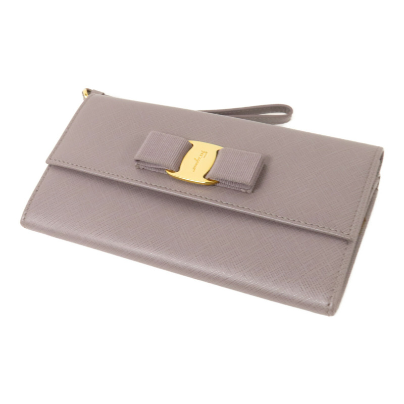 Salvatore Ferragamo 牛皮皮革Long Wallet金扣長錢包-2