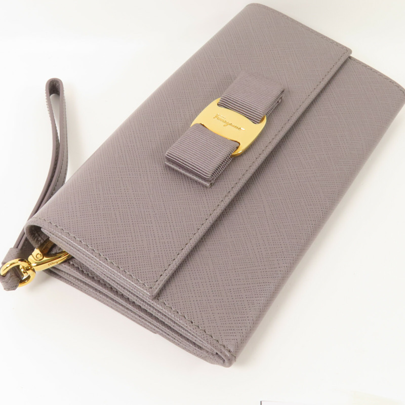 Salvatore Ferragamo 牛皮皮革Long Wallet金扣長錢包-3