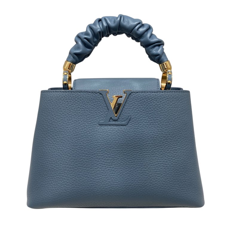 LOUIS VUITTON 路易威登 CAPUCINES BB SCRUNCHIE M58726 單肩包/兩用手提包 TAURILLON皮革 藍色-1