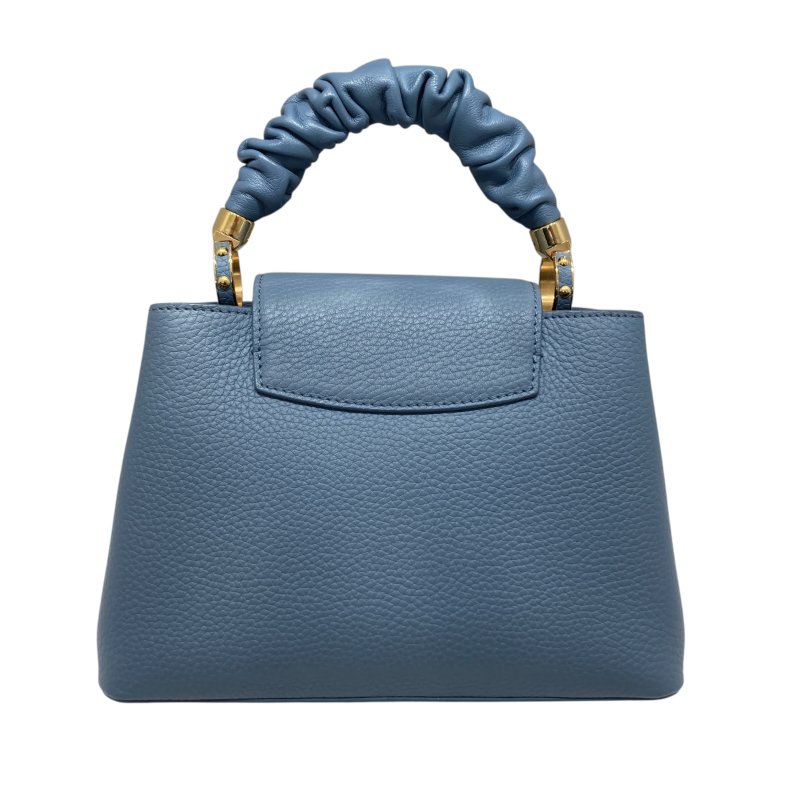 LOUIS VUITTON 路易威登 CAPUCINES BB SCRUNCHIE M58726 單肩包/兩用手提包 TAURILLON皮革 藍色-2