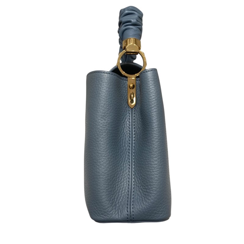 LOUIS VUITTON 路易威登 CAPUCINES BB SCRUNCHIE M58726 單肩包/兩用手提包 TAURILLON皮革 藍色-4