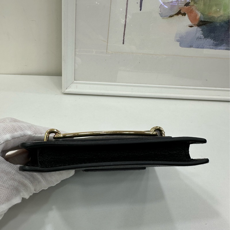 Hermes 愛馬仕 roulis slim 黑金豬鼻子山羊皮零錢包 Z刻-5