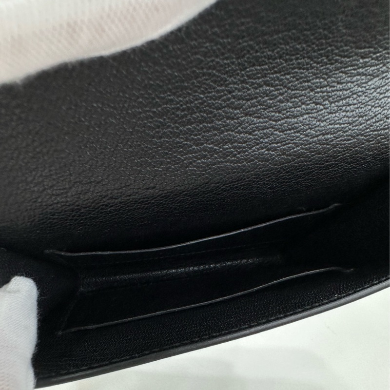 Hermes 愛馬仕 roulis slim 黑金豬鼻子山羊皮零錢包 Z刻-8