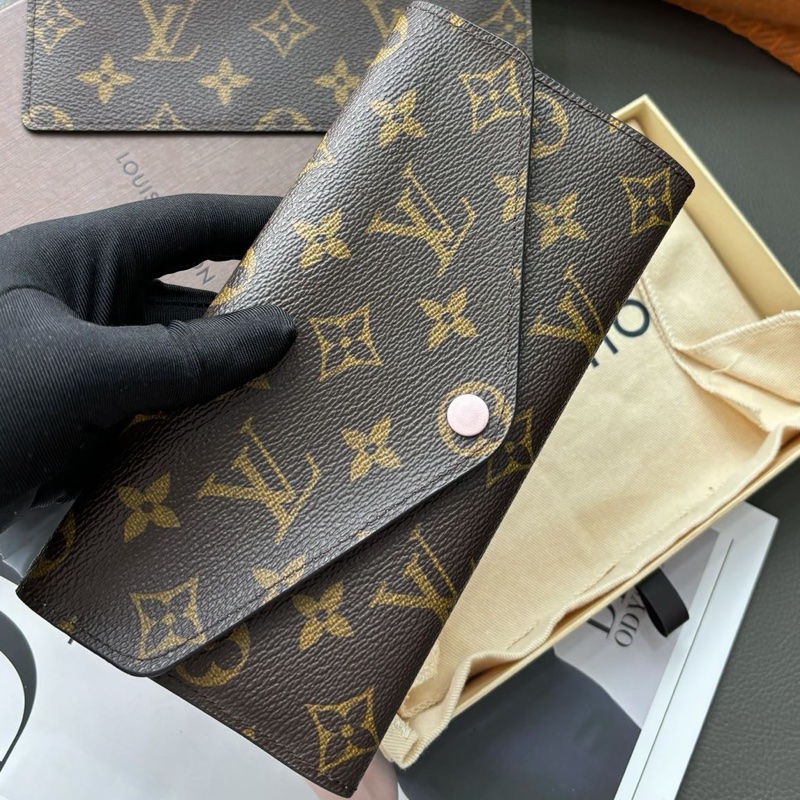 【近新閒置品】Louis Vuitton路易威登 LV 老花豆豆錢包長夾子母包-2