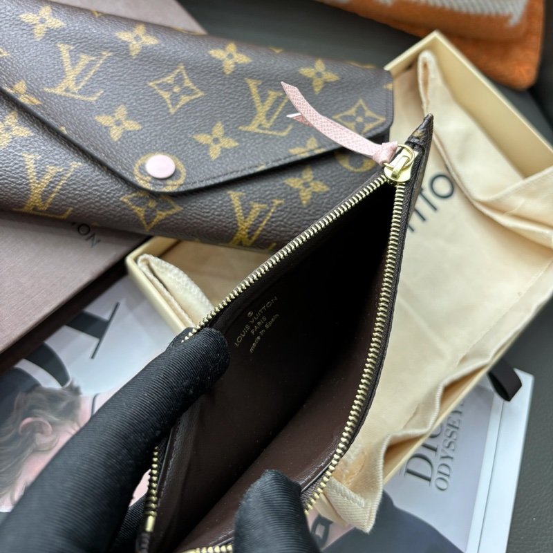 【近新閒置品】Louis Vuitton路易威登 LV 老花豆豆錢包長夾子母包-7