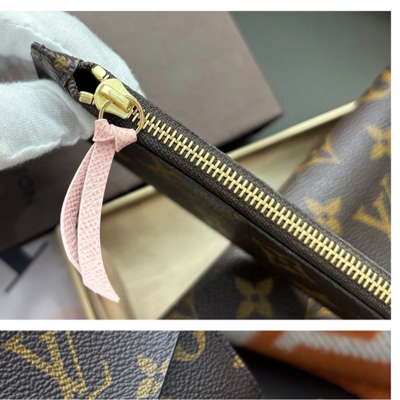 【近新閒置品】Louis Vuitton路易威登 LV 老花豆豆錢包長夾子母包-9