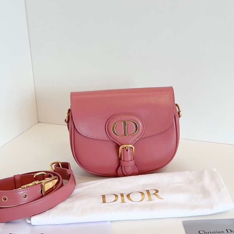 【99新🆕】Dior 新色薔薇粉💘全皮Bobby馬鞍包 小號small 斜挎包-0