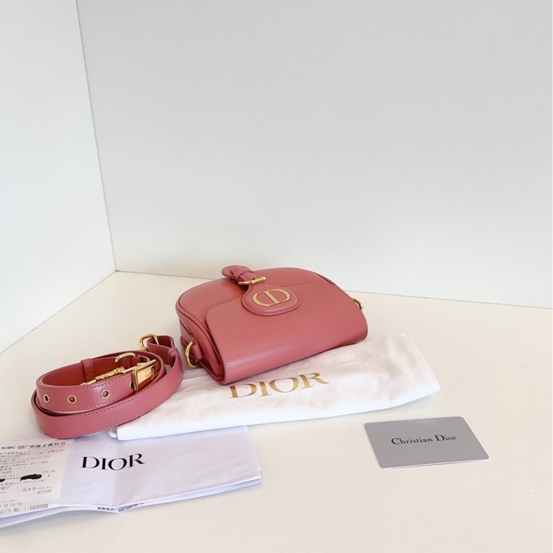 【99新🆕】Dior 新色薔薇粉💘全皮Bobby馬鞍包 小號small 斜挎包-3