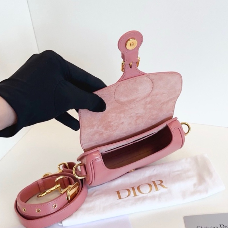 【99新🆕】Dior 新色薔薇粉💘全皮Bobby馬鞍包 小號small 斜挎包-6