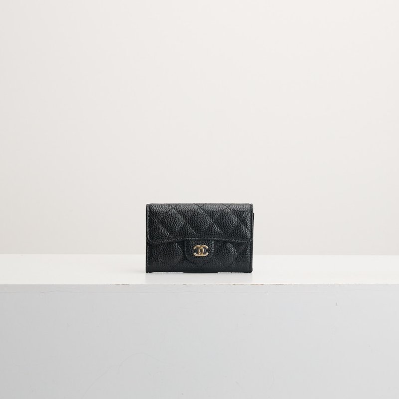 二手Chanel CF卡包/黑金牛 芯片款-0