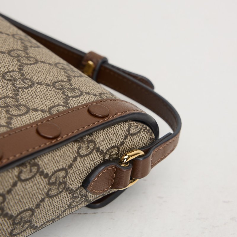 二手Gucci 1955橫版手機包/棕色-10