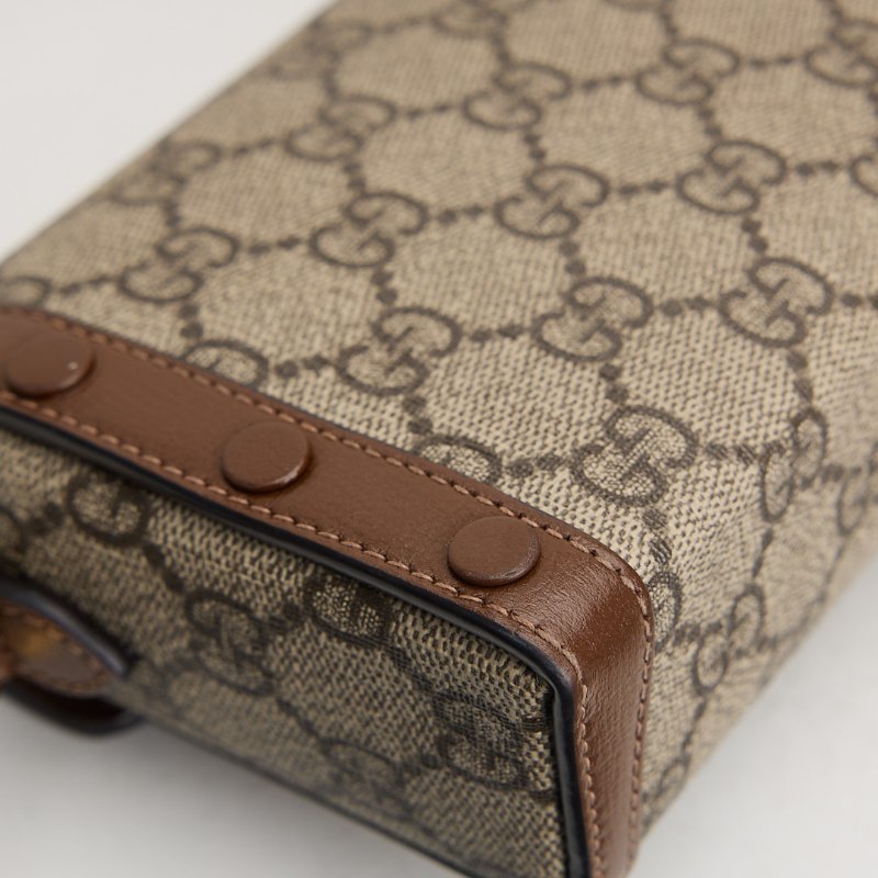 二手Gucci 1955橫版手機包/棕色-13