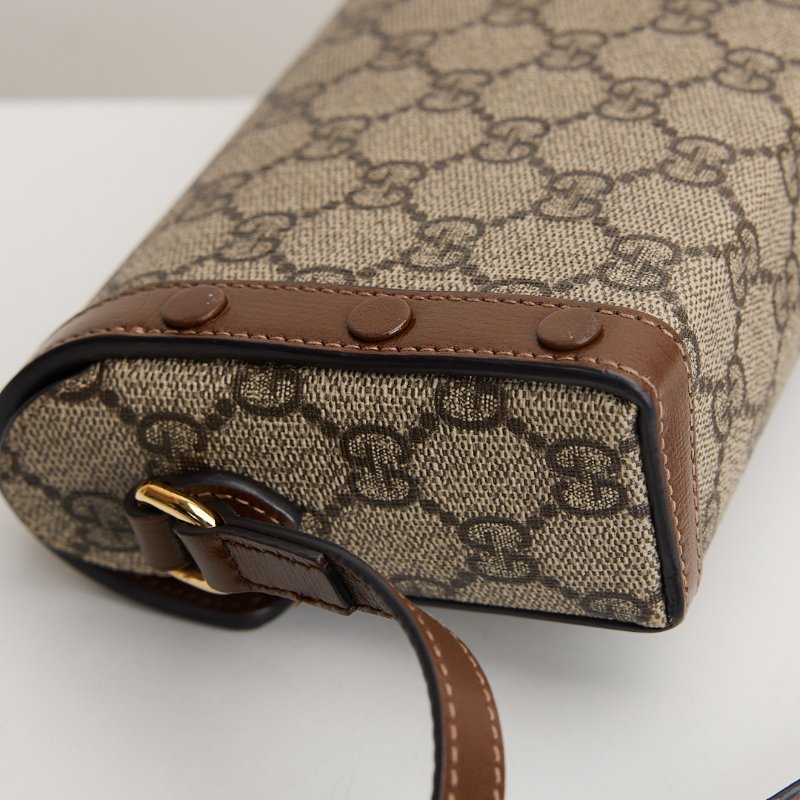 二手Gucci 1955橫版手機包/棕色-14