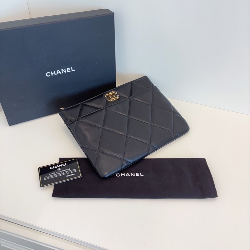 【99新全套🆕】Chanel 黑金 19bag 晚宴手拿包-1