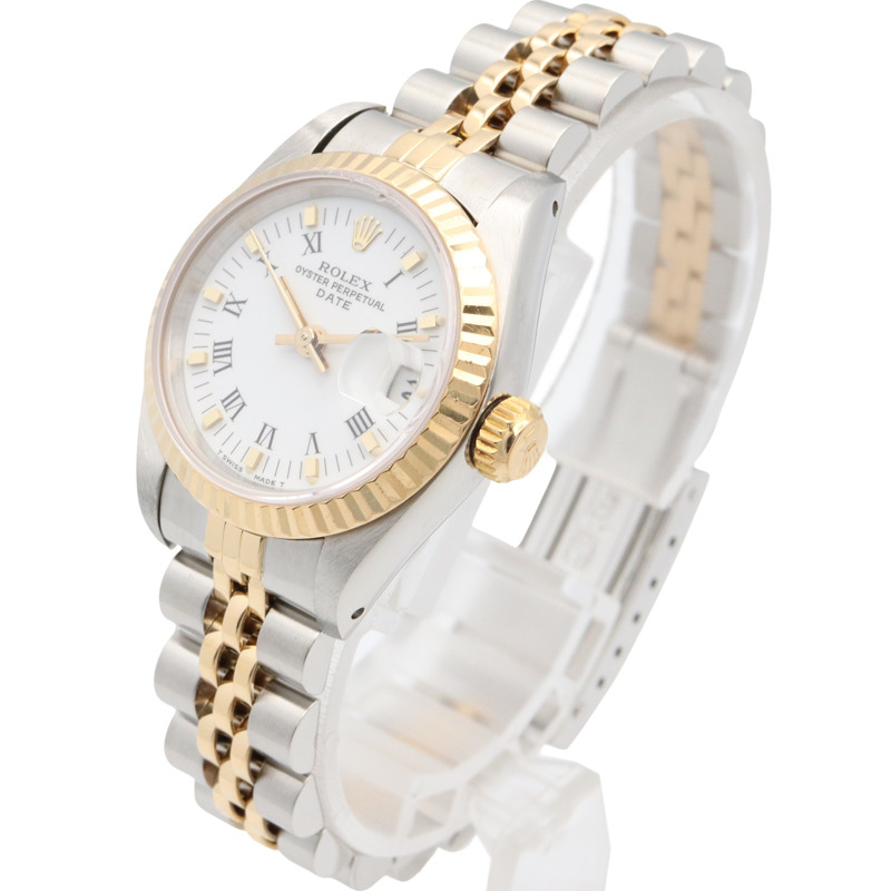 白色錶盤 18K黃金 不鏽鋼 Lady-Datejust 26 腕錶【ROLEX 勞力士】 69173-1