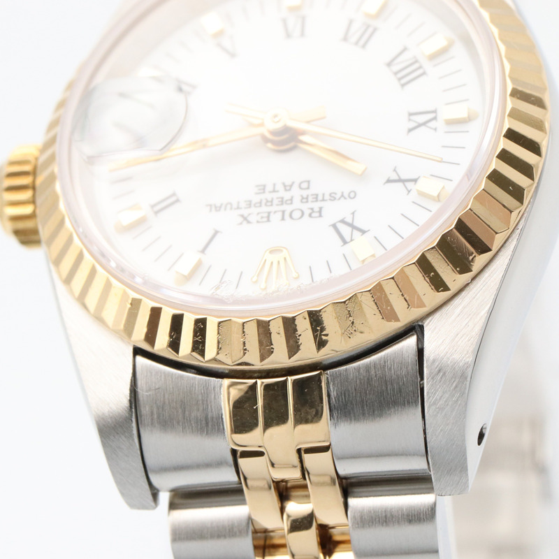 白色錶盤 18K黃金 不鏽鋼 Lady-Datejust 26 腕錶【ROLEX 勞力士】 69173-7