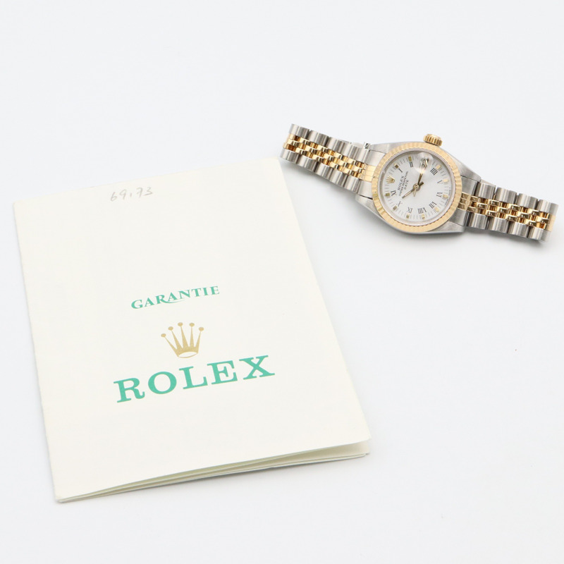 白色錶盤 18K黃金 不鏽鋼 Lady-Datejust 26 腕錶【ROLEX 勞力士】 69173-11
