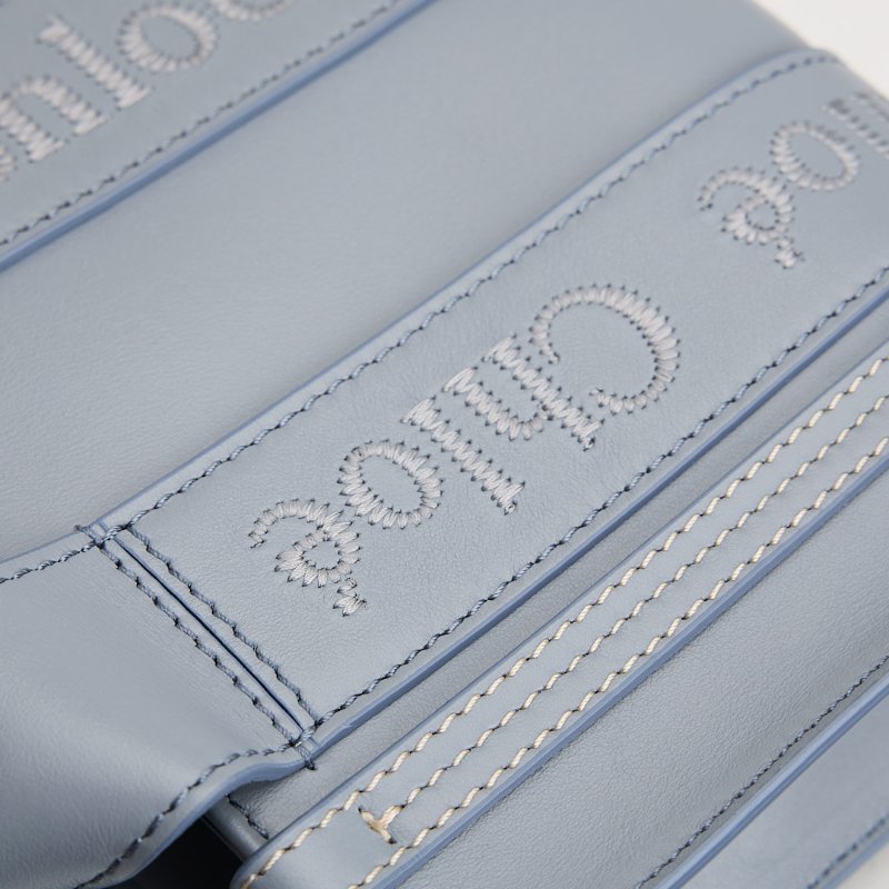 二手Chloé woody tote mini灰藍-3