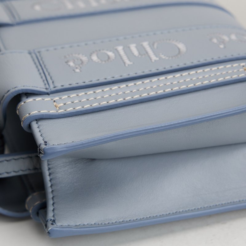 二手Chloé woody tote mini灰藍-9