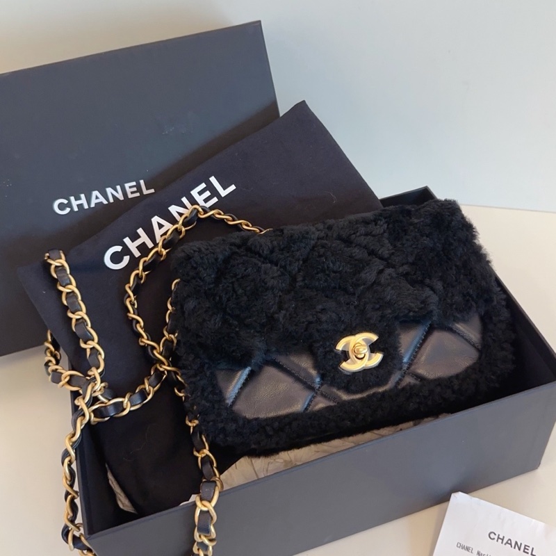 【全新全套帶膜🆕🎁】Chanel 25K24K秋冬大爆款🔥新款秀款 黑色金扣翻蓋泰迪包 小號small 斜挎包-0