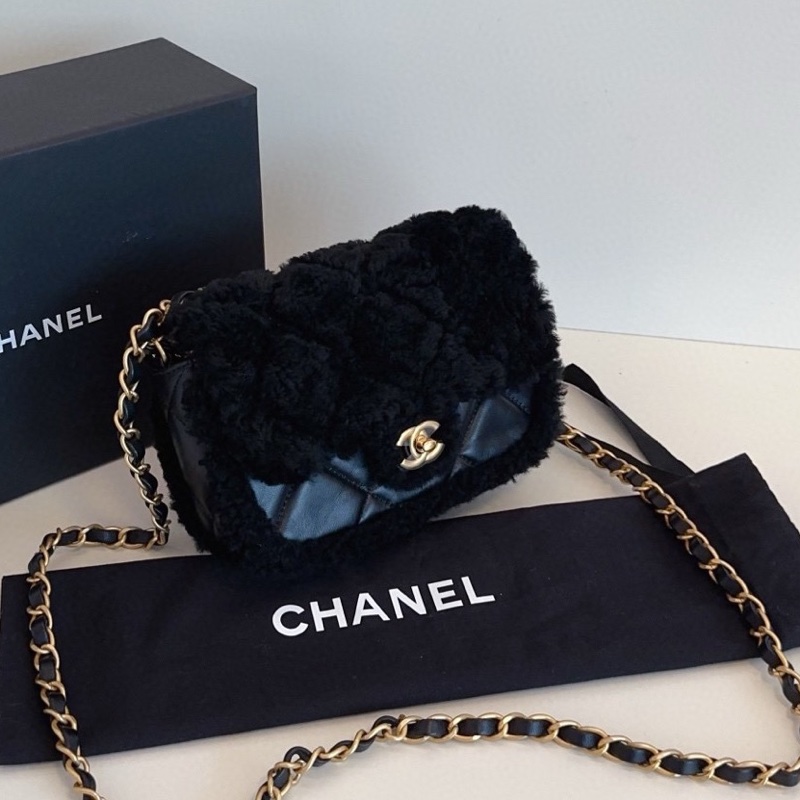 【全新全套帶膜🆕🎁】Chanel 25K24K秋冬大爆款🔥新款秀款 黑色金扣翻蓋泰迪包 小號small 斜挎包-3