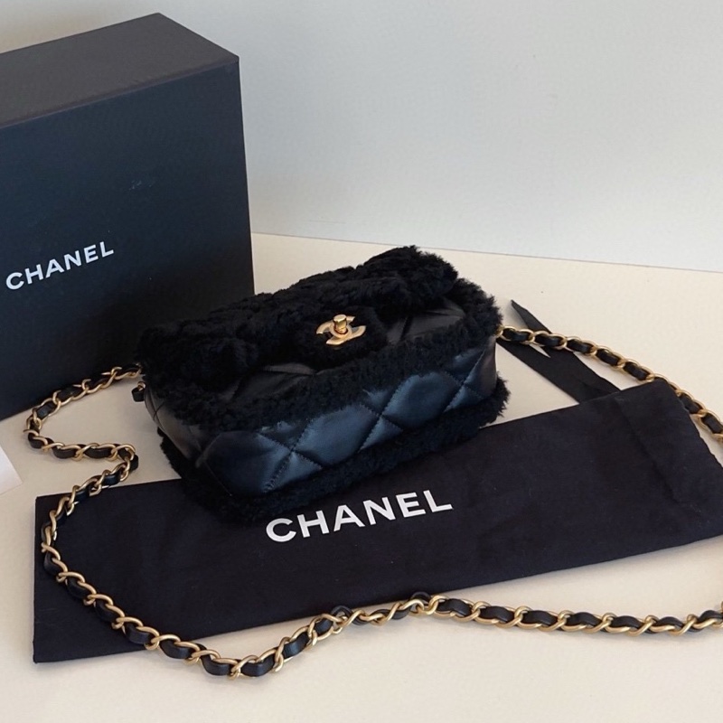 【全新全套帶膜🆕🎁】Chanel 25K24K秋冬大爆款🔥新款秀款 黑色金扣翻蓋泰迪包 小號small 斜挎包-4